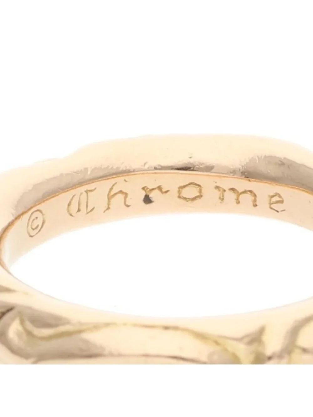 Chrome Hearts 22k Scrl Band 22k Scroll Gold Ring